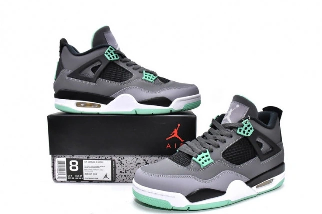 Cheap TBkick Green Glow Jordan Retro 308497-033 4 Air 0819